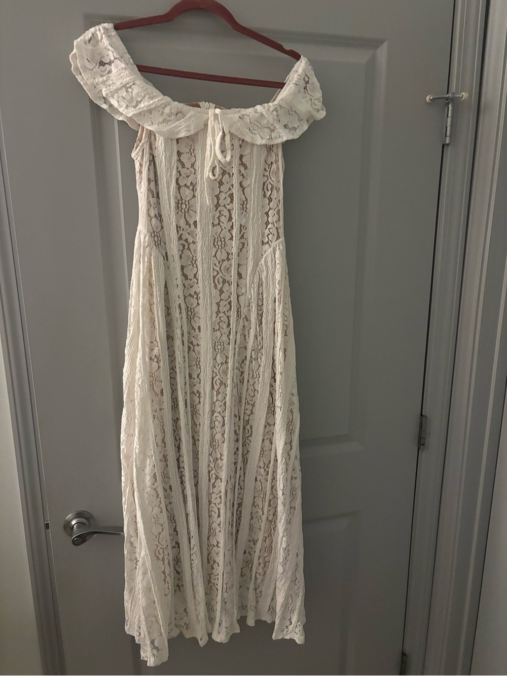 Cider One-Shoulder Lace Maxi Dress - Ivory